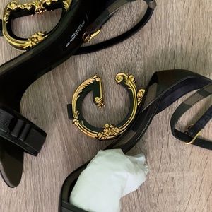 Baroque DG sandals in camouflage patchwork